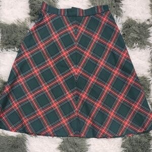 Vintage Bobbie Brooks Tartan Plaid Midi Skirt